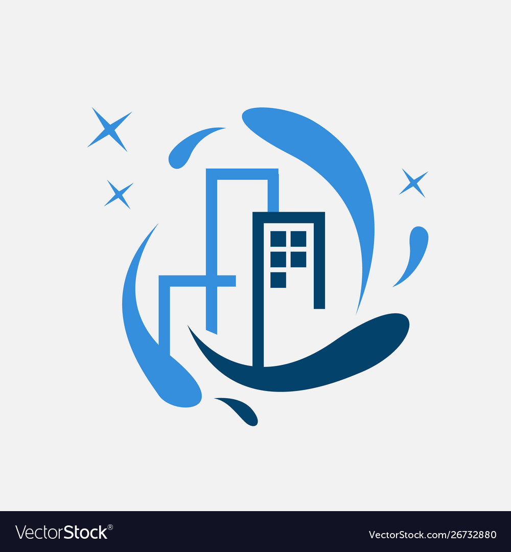 House cleaning logo icon design template isolated