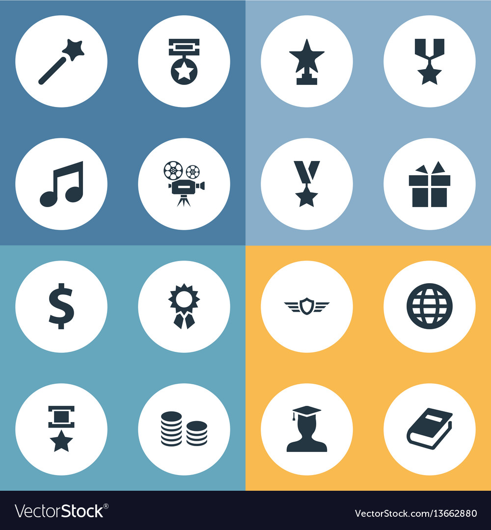 Set of simple awards icons