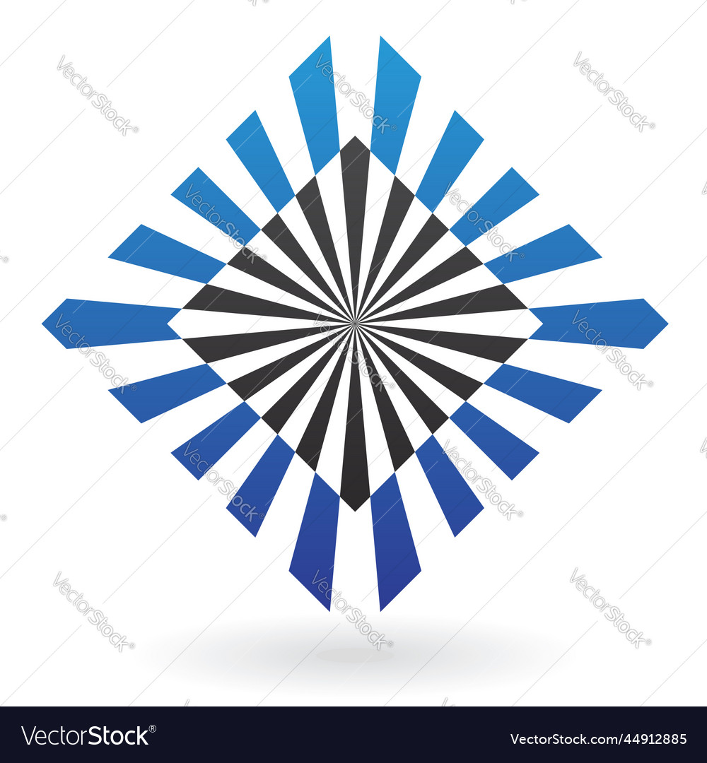 Black and blue rectangular shapes forming Vector Image