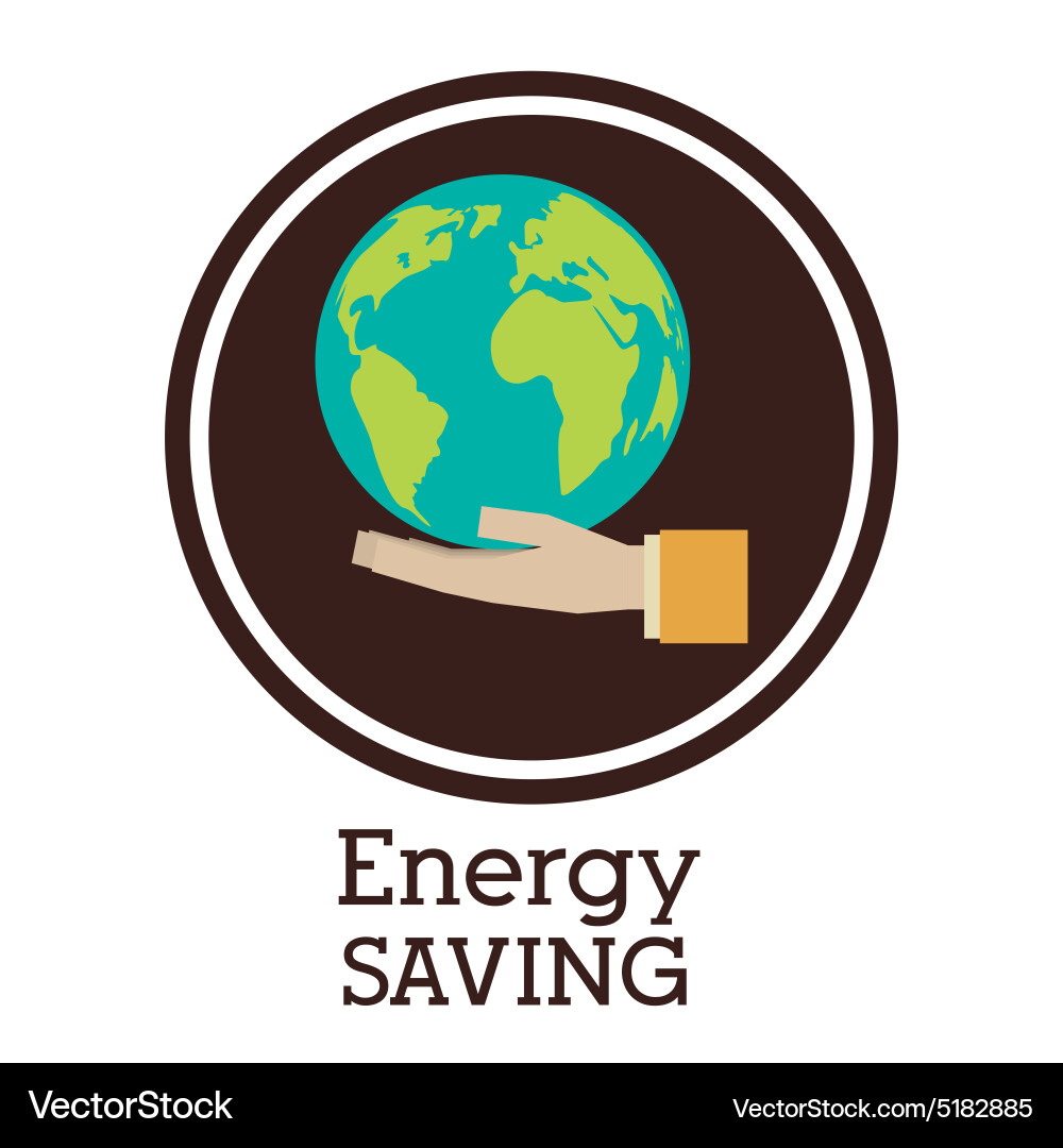 Energy saving design Royalty Free Vector Image