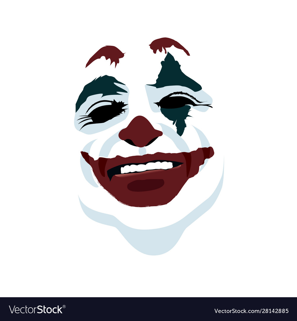 Joker face on white background Royalty Free Vector Image