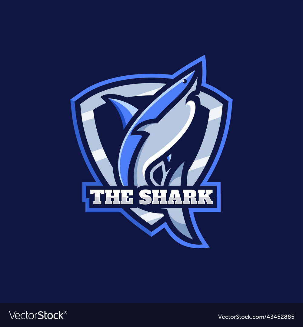 Logo Shark E Sport And Style Royalty Free Vector Image