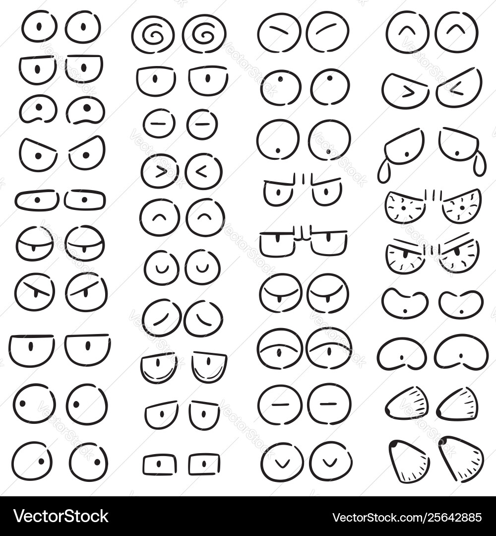 Set eyes Royalty Free Vector Image - VectorStock