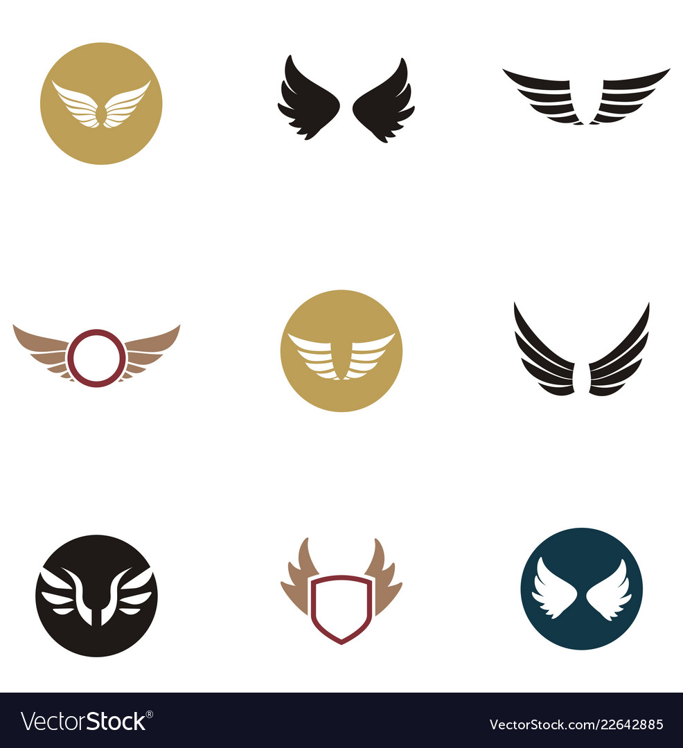 Wings logo design Royalty Free Vector Image - VectorStock