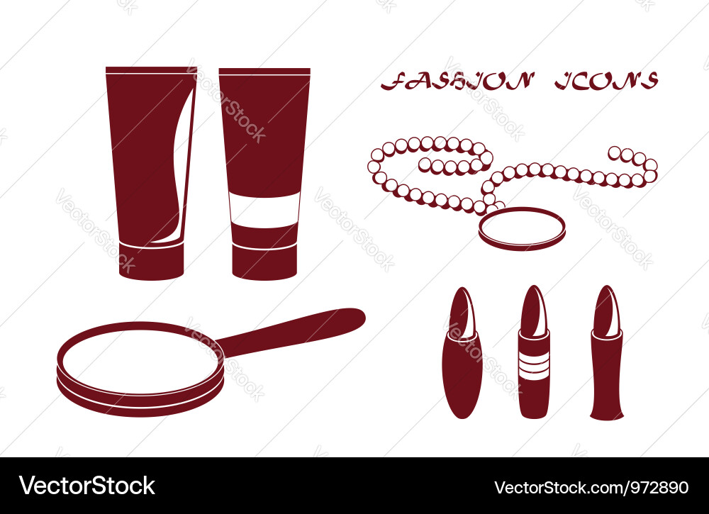 Accessory icons Royalty Free Vector Image - VectorStock