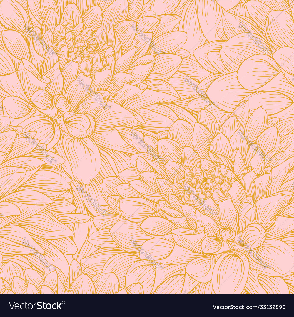 Beautiful seamless background with pink dahlia Vector Image