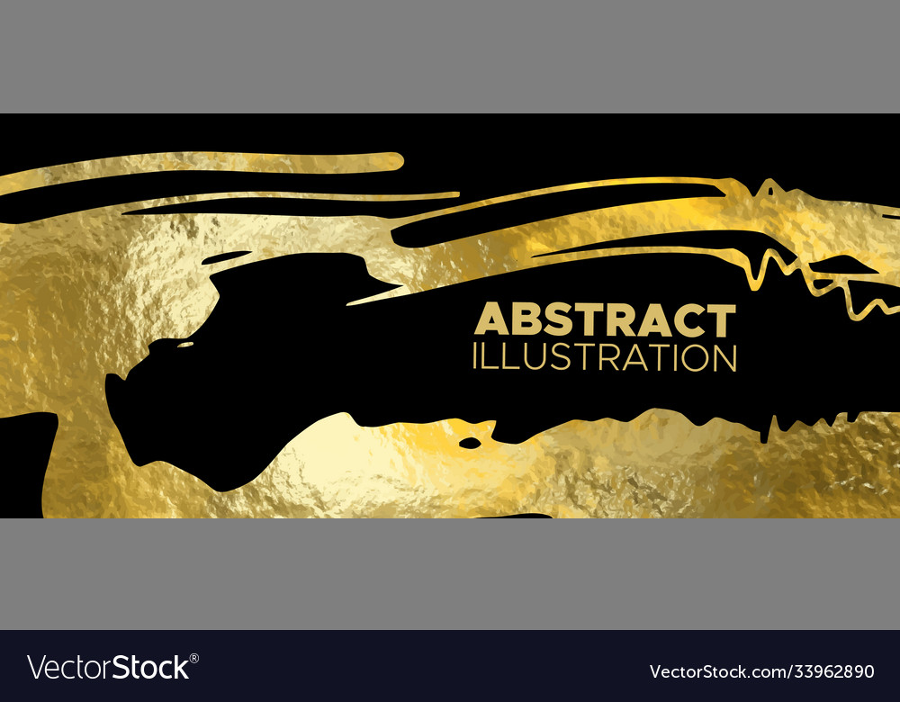 Schwarze und Gold Designvorlagen für Banner