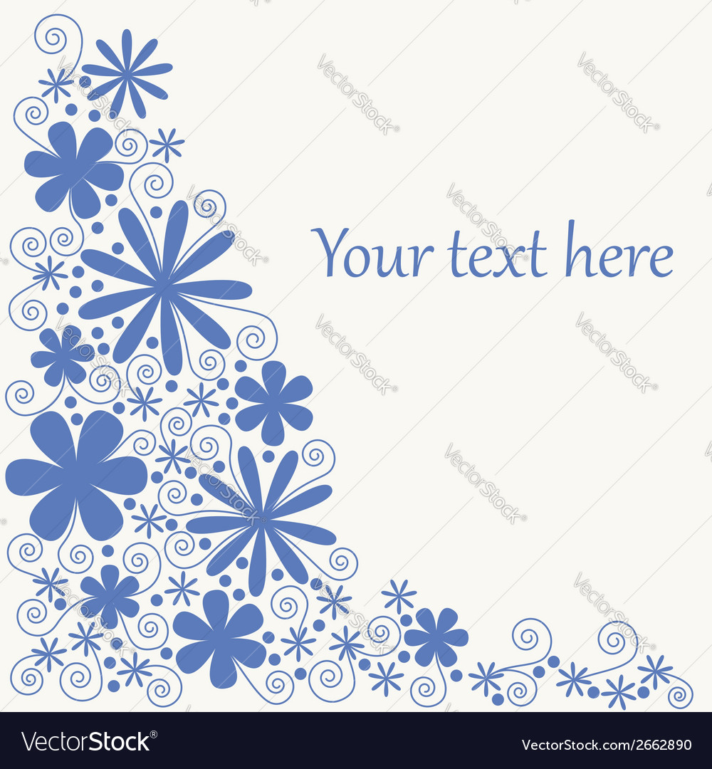 Blue Flowers Side Frame
