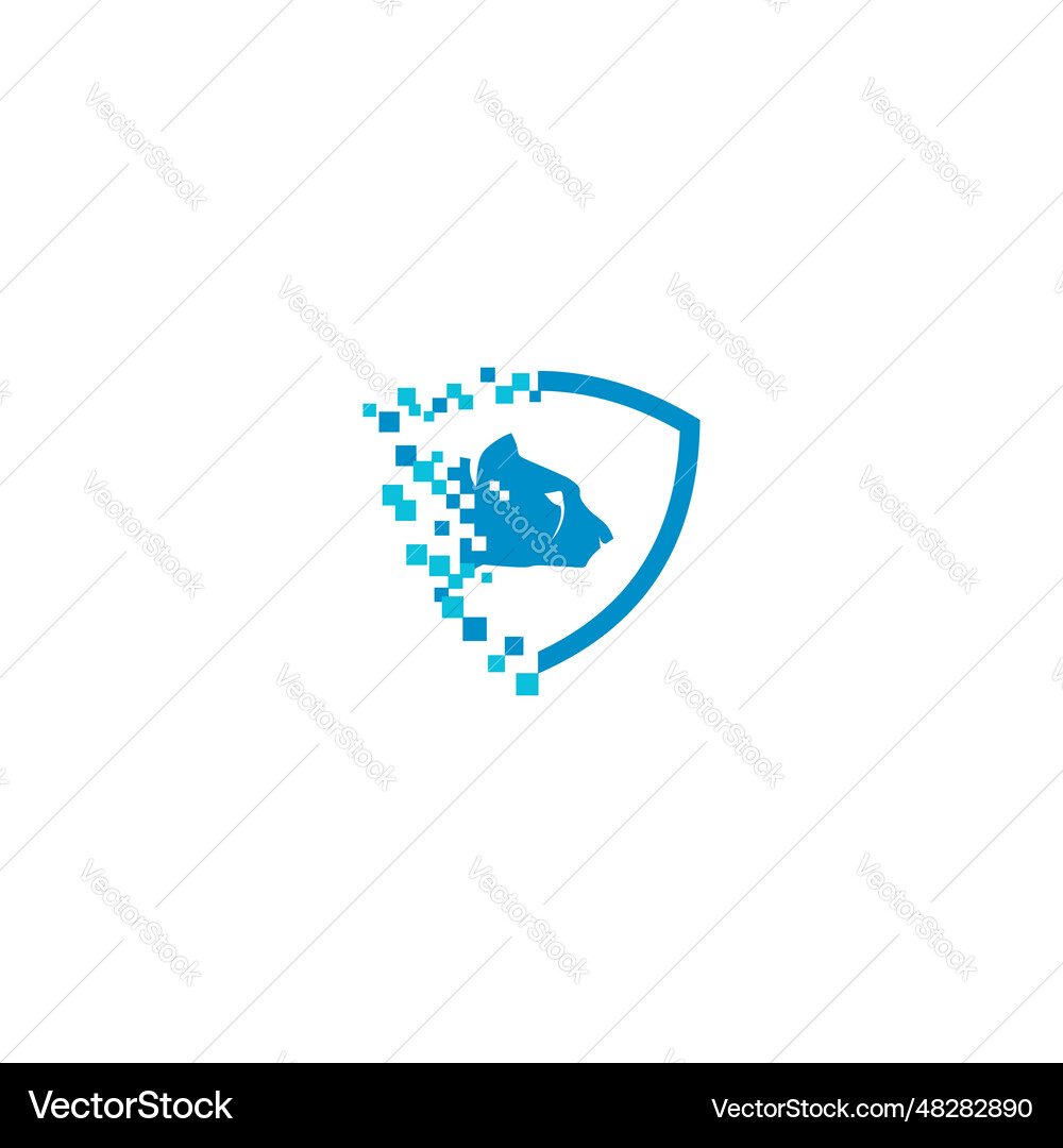 D logo icon technology Royalty Free Vector Image