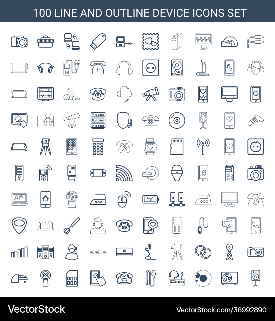 Device icons Royalty Free Vector Image - VectorStock