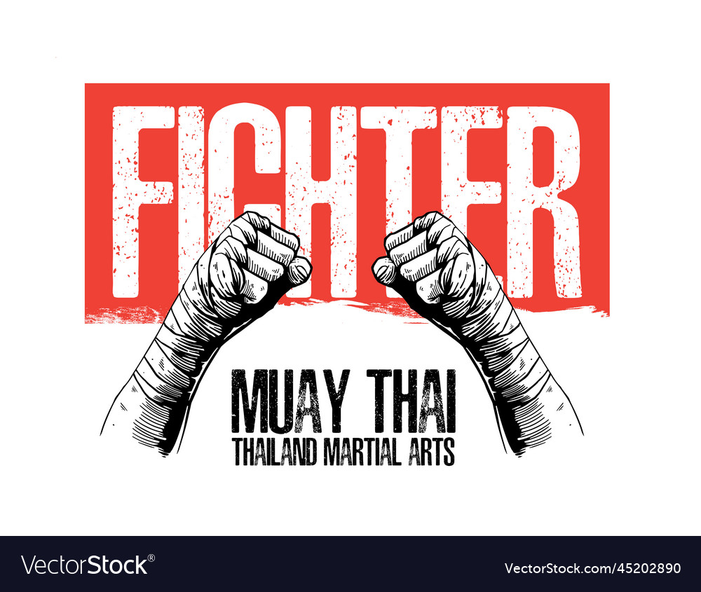 Muay thai thailand martial art artwork