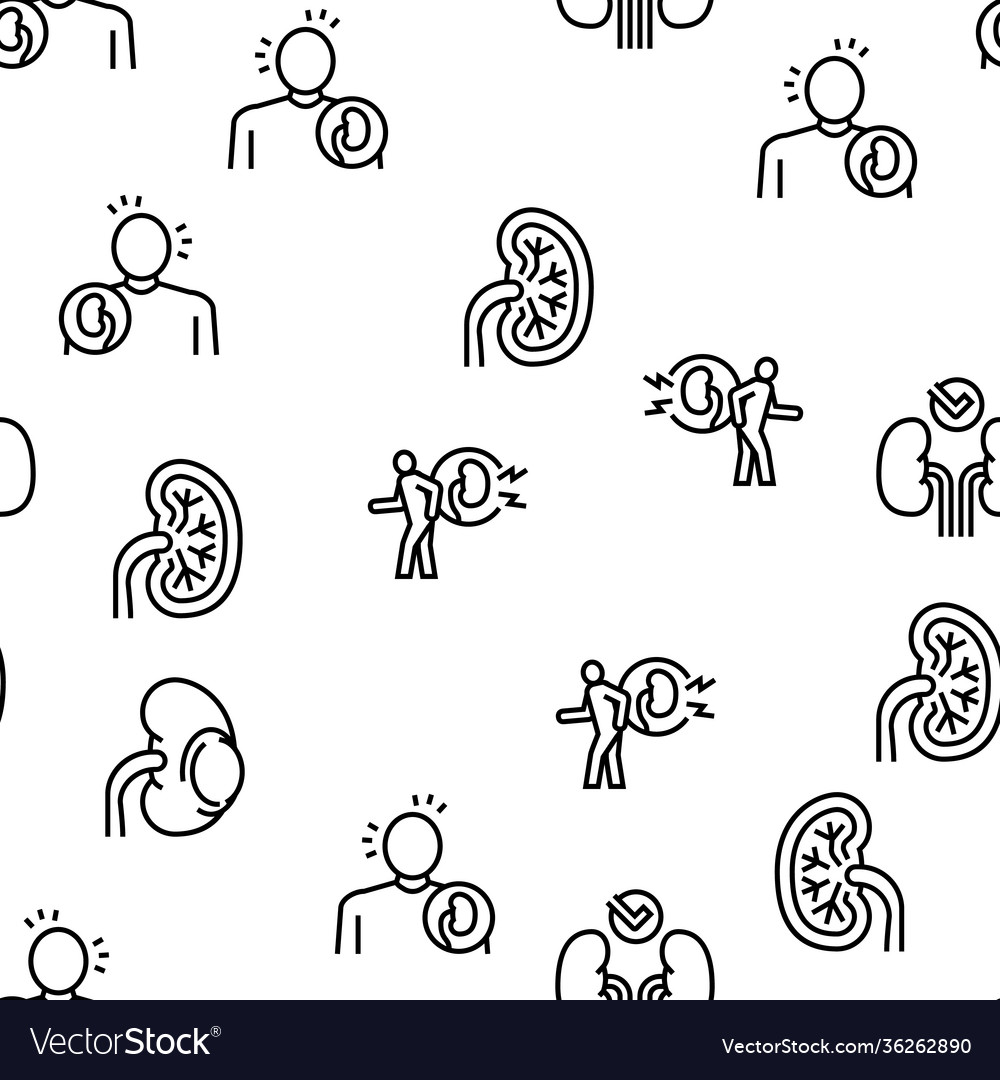 Nephritis kidneys seamless pattern