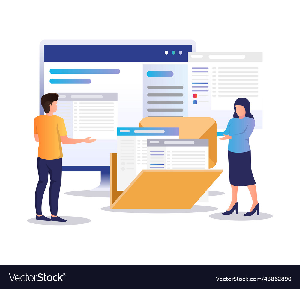 Selecting email data to post Royalty Free Vector Image