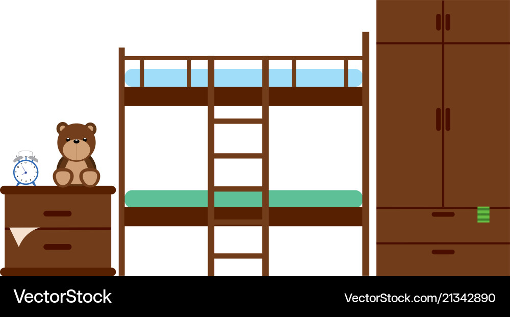 Student dorm room Royalty Free Vector Image - VectorStock