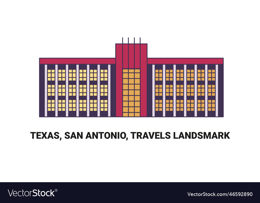 United states texas san antonio travels Royalty Free Vector