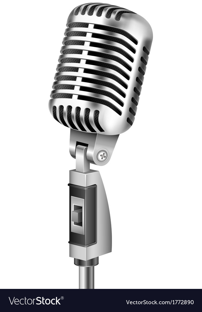 Download Vintage Microphone Royalty Free Vector Image - VectorStock