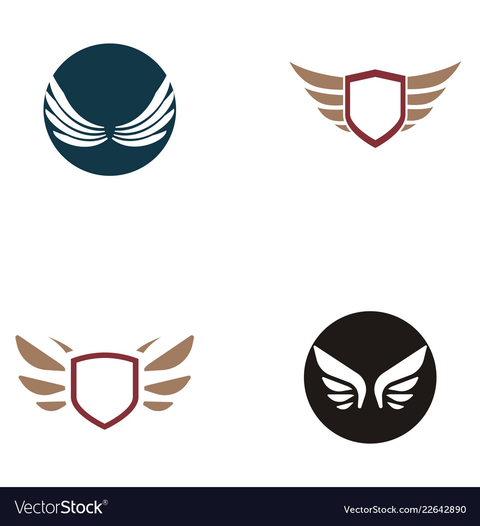 Wings logo design Royalty Free Vector Image - VectorStock