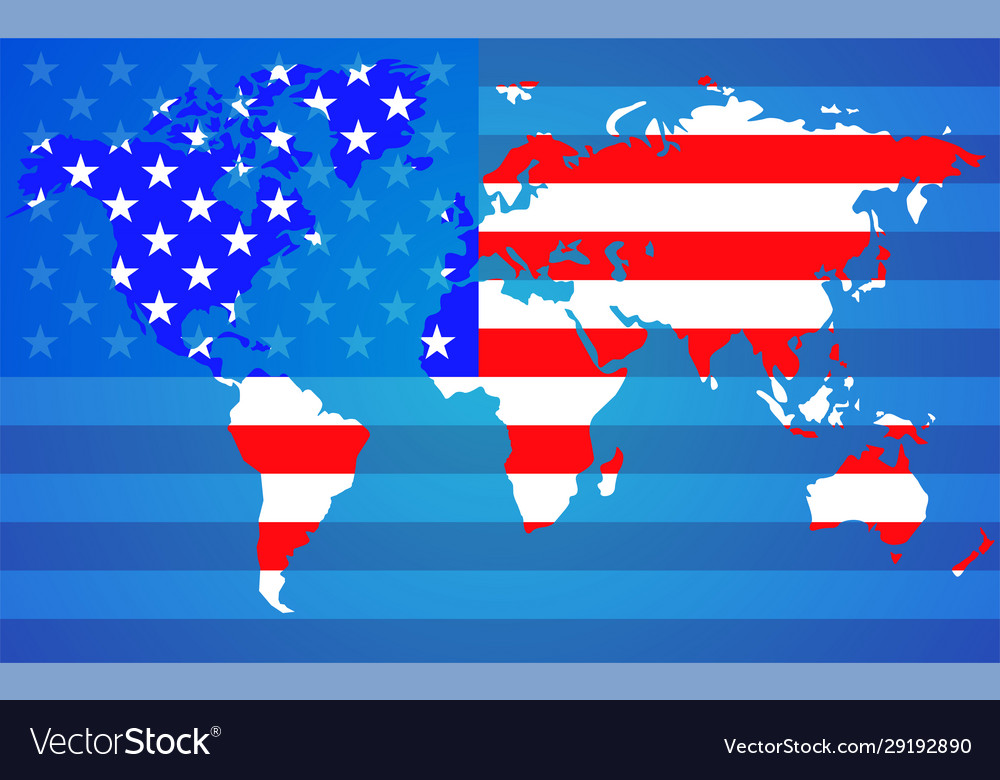 Download and color a free World or United States map with flags