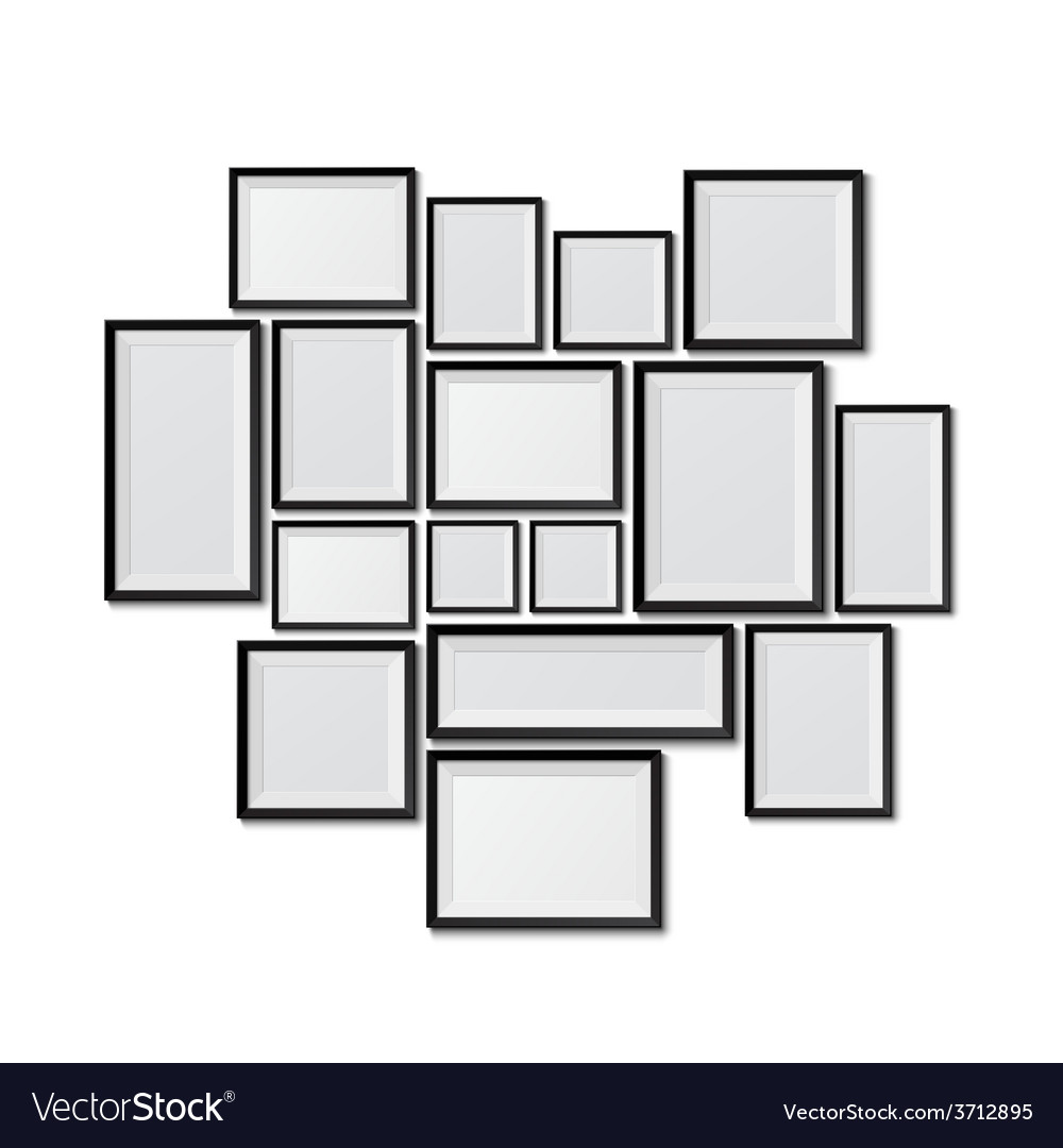 Big Set Of Picture Frames Isolated On White