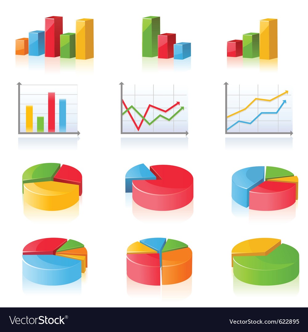 Business charts Royalty Free Vector Image - VectorStock