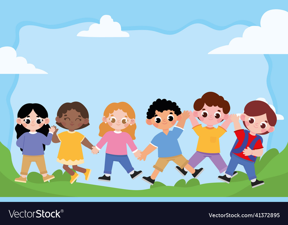 Little kids cartoon Royalty Free Vector Image - VectorStock