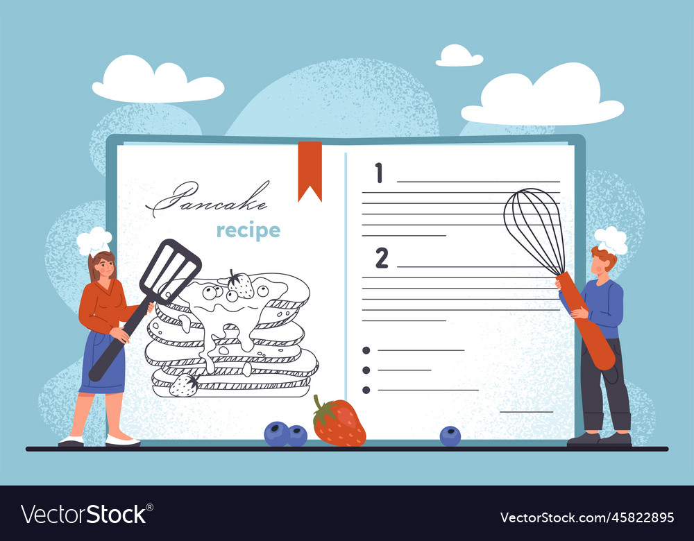 Recipe book concept Royalty Free Vector Image - VectorStock