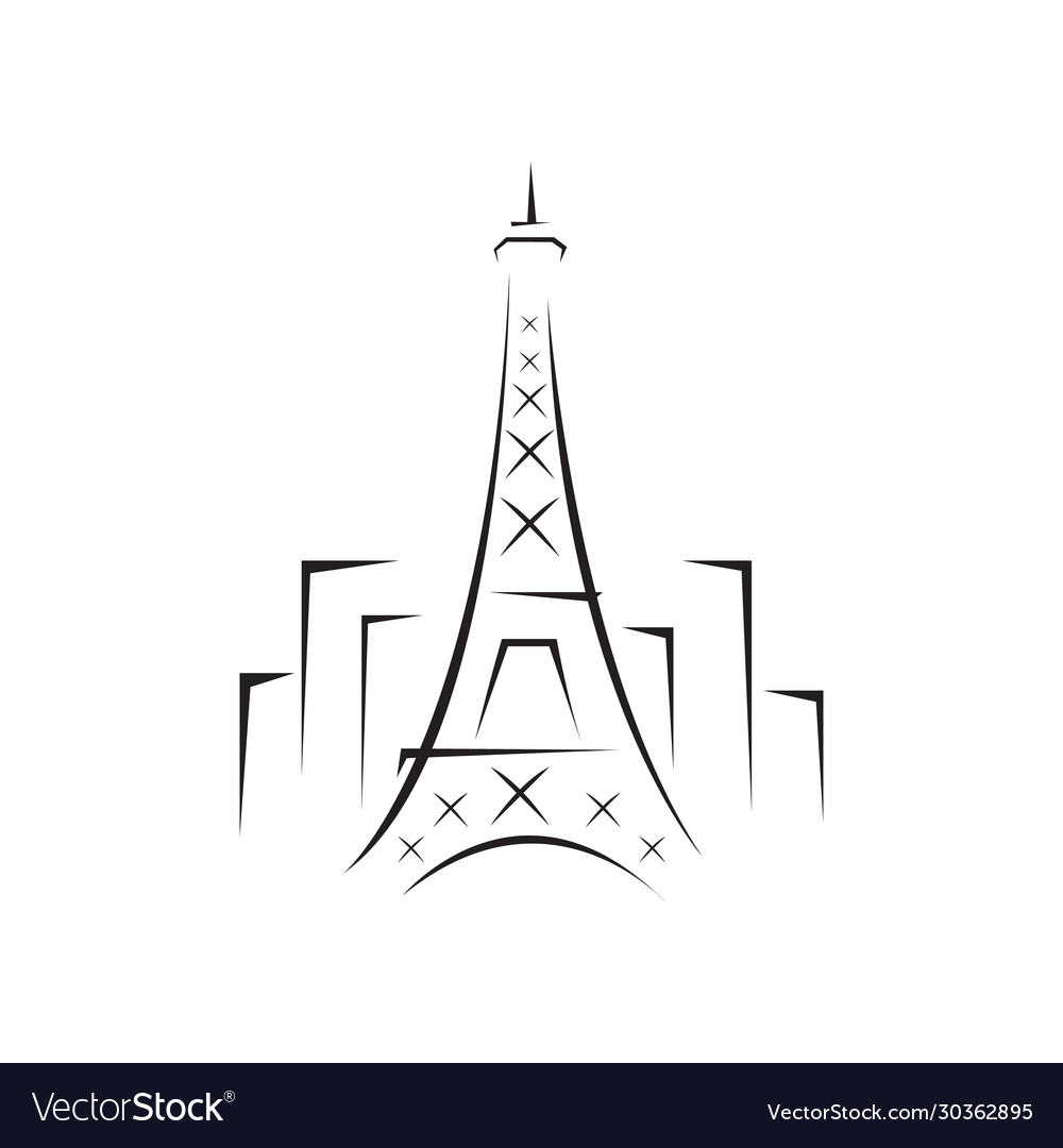 Symbol in middle building isolated