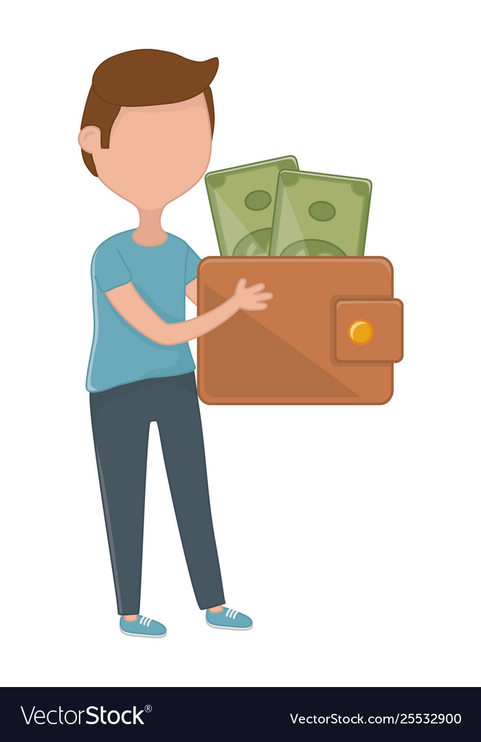 Man with wallet design