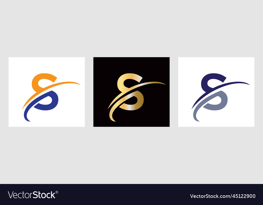 Monogram s letter logotype symbol logo Royalty Free Vector