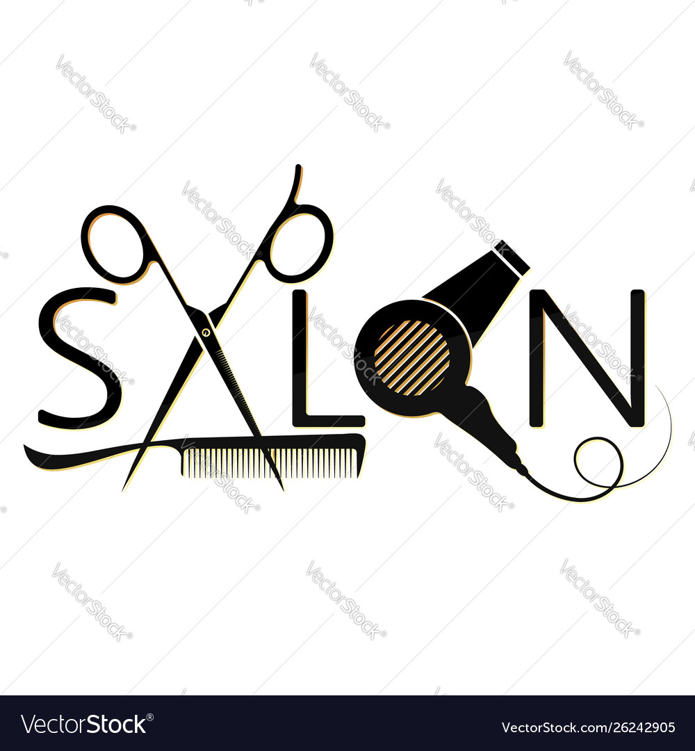 Beauty salon design with a tool Royalty Free Vector Image