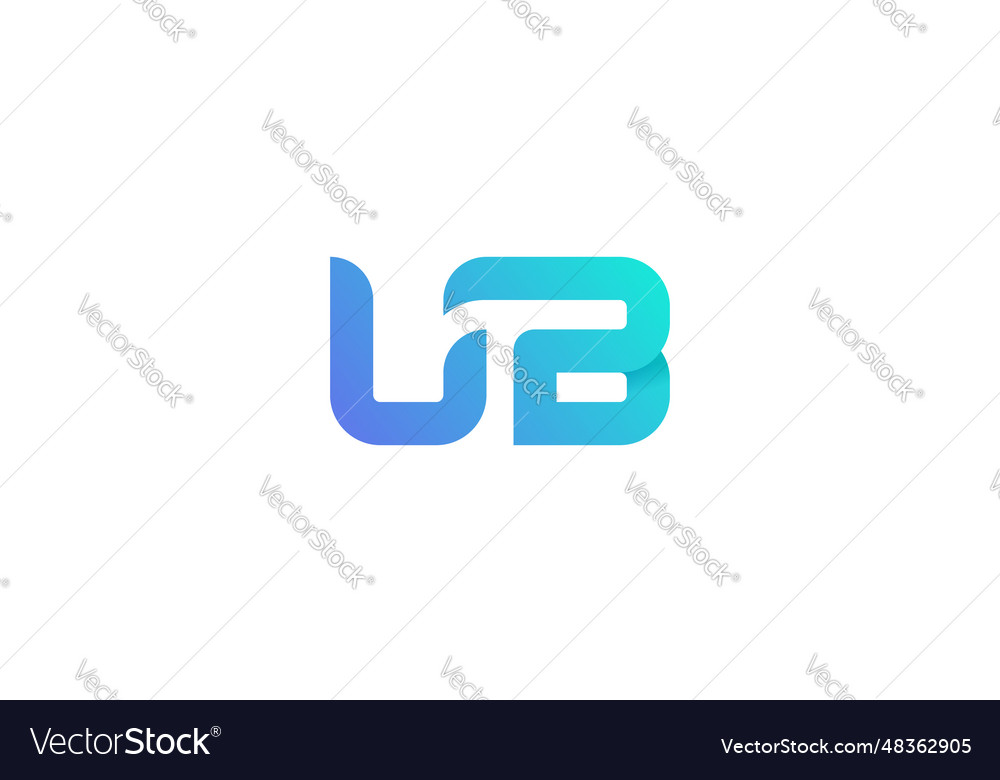 Creative Letter Ub Logo Initials Royalty Free Vector Image