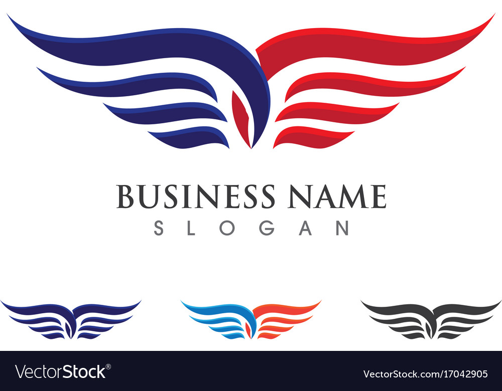 Falcon wing logo template icon design