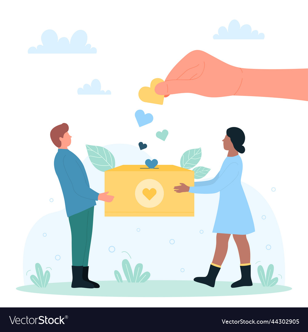 Fundraising for charity financial help Royalty Free Vector