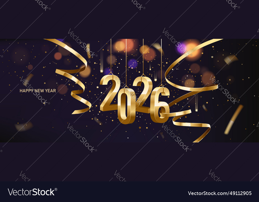 Happy new year 2026 Royalty Free Vector Image VectorStock