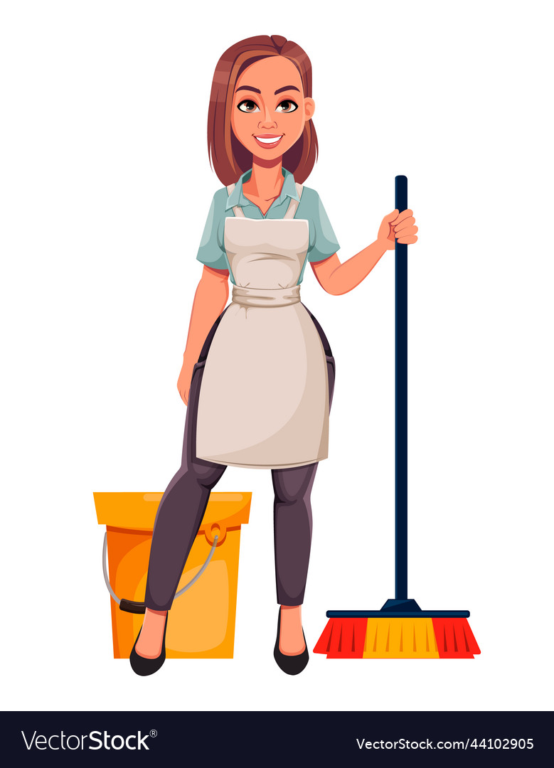 Housewife concept young pretty stylish woman Vector Image