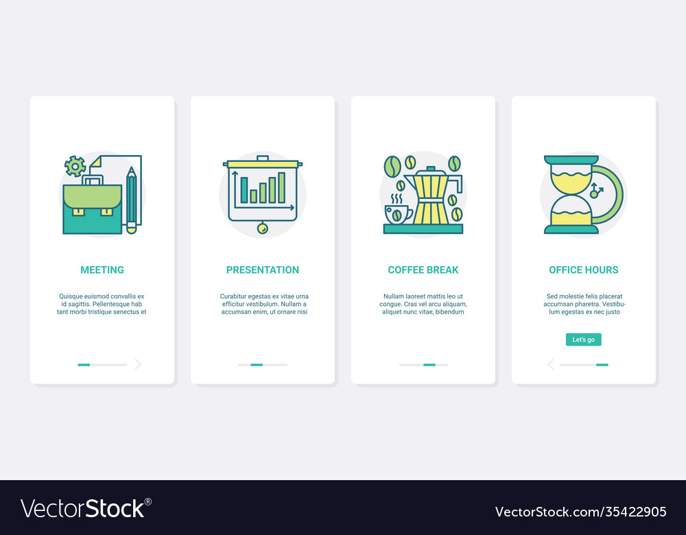 Office coffee break business meeting ux ui Vector Image