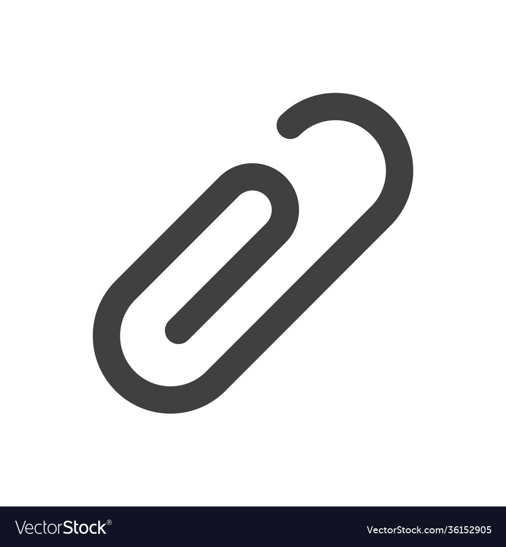 Paper clip icon a simple image curved metal