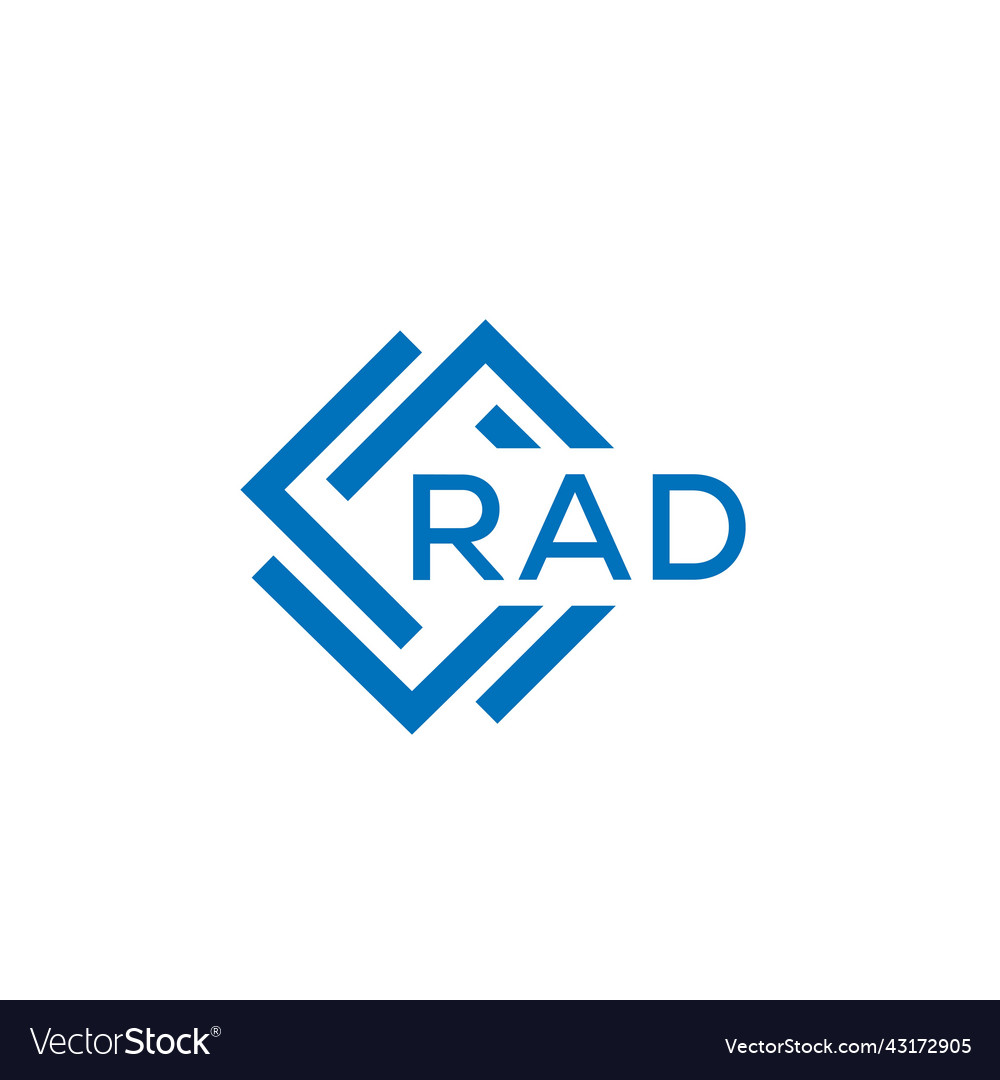 Rad letter logo design on white background Vector Image