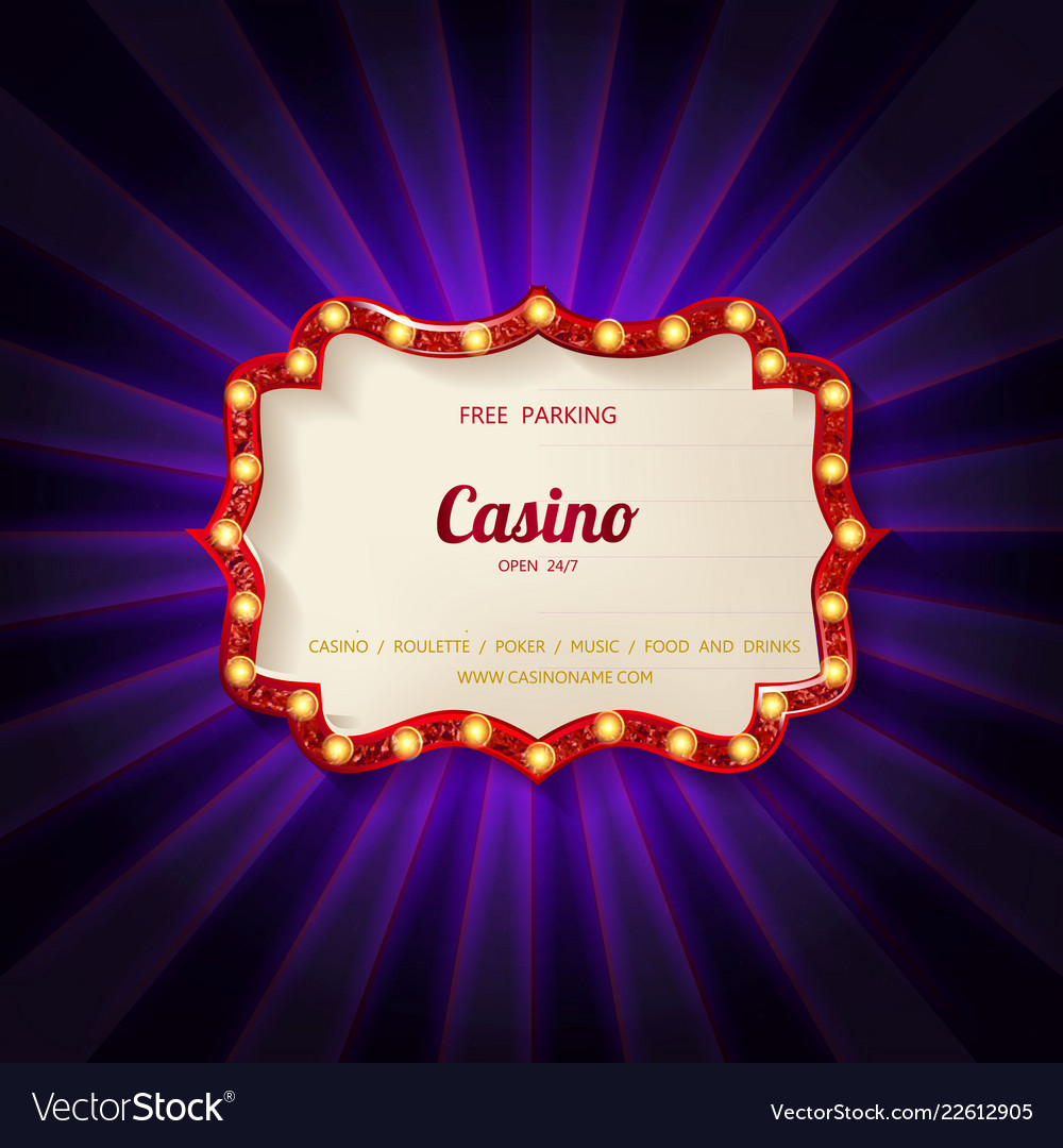 retro cinema bulb sign shape royalty free vector image