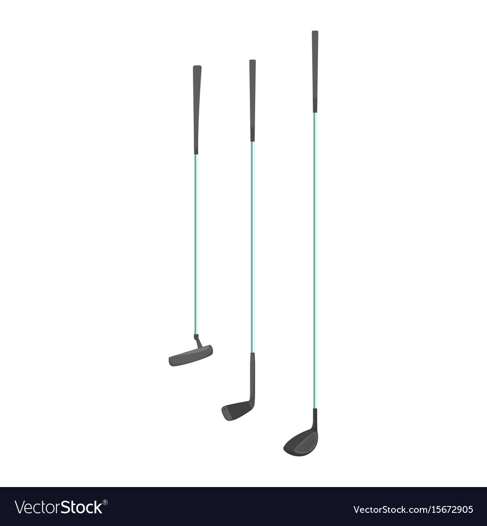 Sport golf clubs cartoon