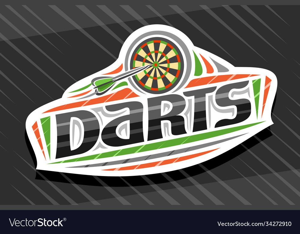 Logo for darts sport Royalty Free Vector Image