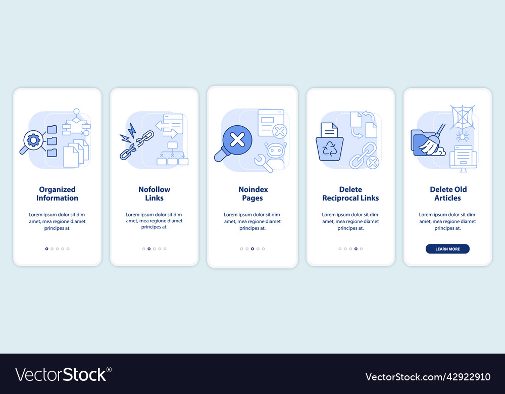 Search engine optimization principle light blue Vector Image