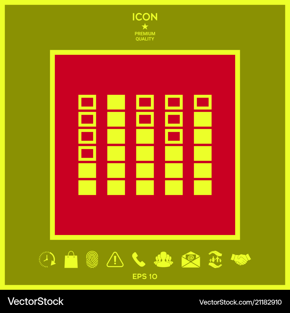 Spectrum analyzer equalizer icon Royalty Free Vector Image