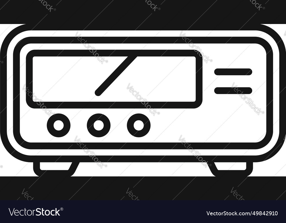 Taximeter bill paper icon outline cab Royalty Free Vector