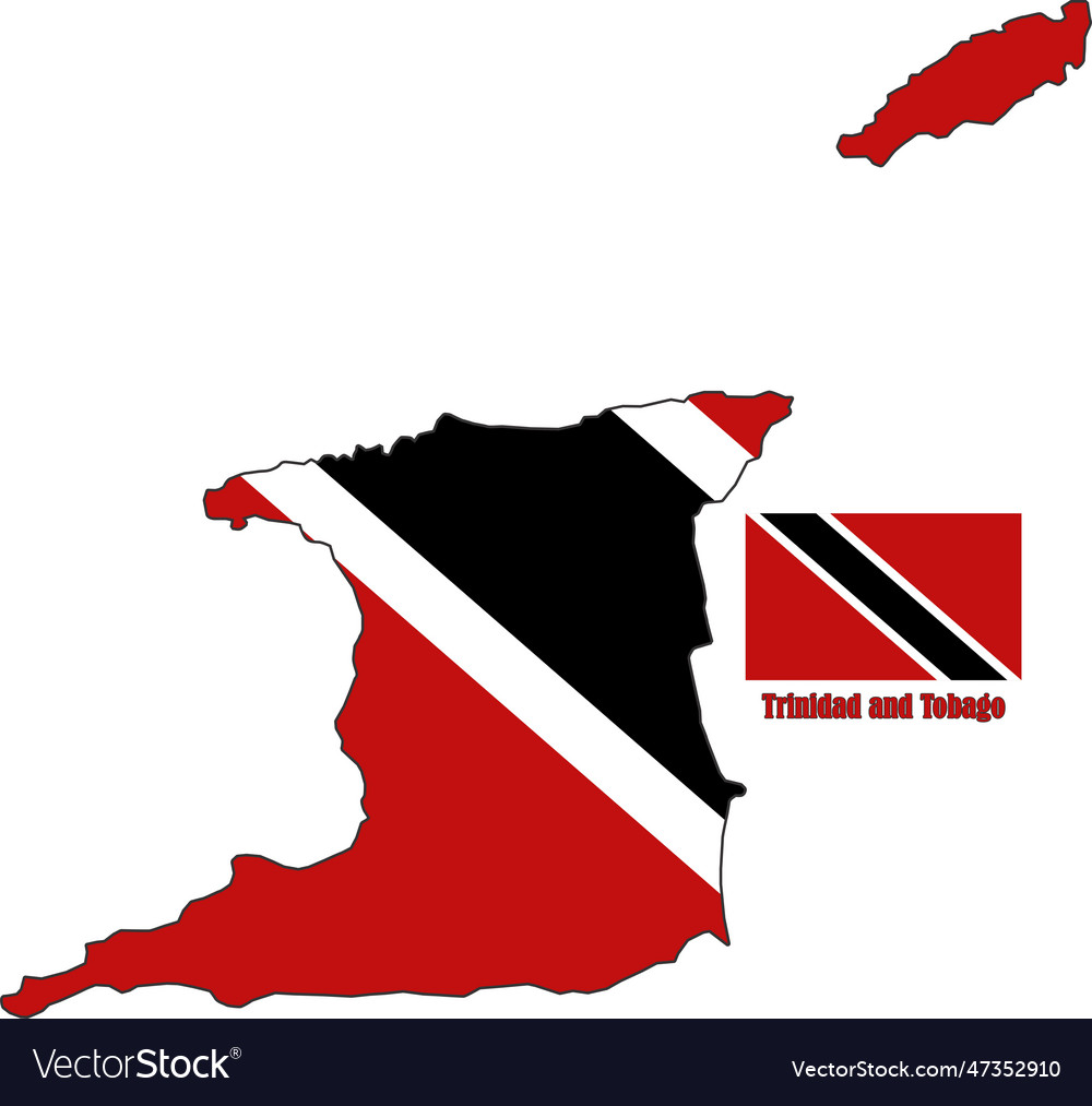 Trinidad And Tobago Map Flag Royalty Free Vector Image 3212