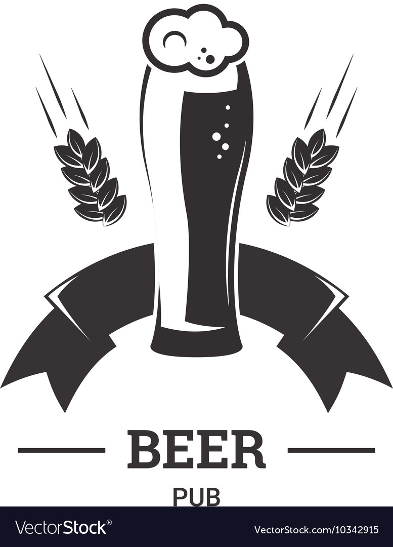 Beer insignia badge Royalty Free Vector Image - VectorStock