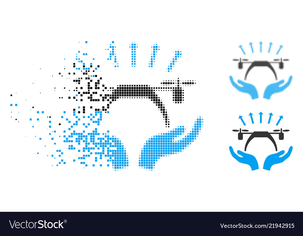 Dissipated dotted halftone copter startup icon