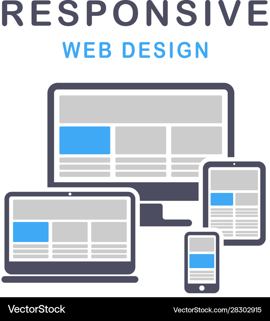 Screens icon responsive web site Royalty Free Vector Image