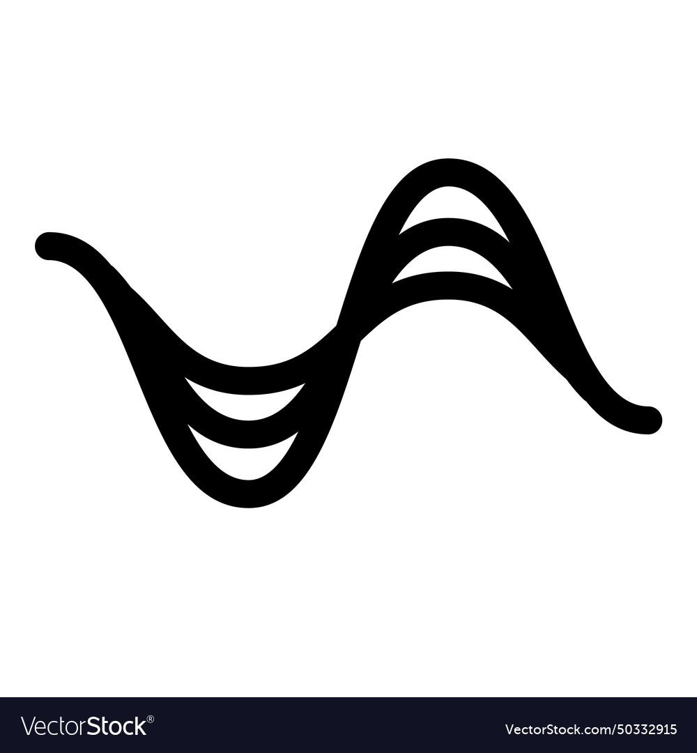 Waveform flat icon isolated on white background Vector Image