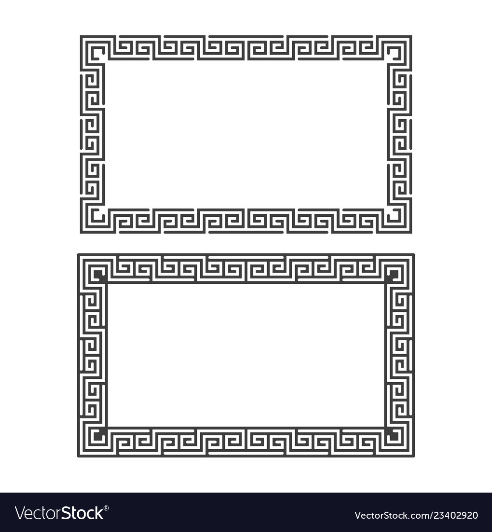 Greek Decorative Frame Royalty Free Vector Image Greek Decorative Frame Vector Image